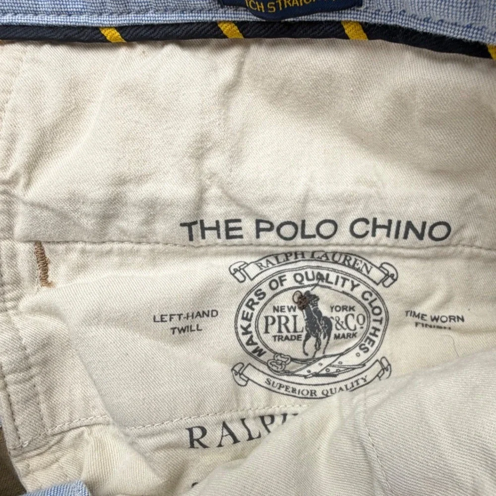 Polo‎ Ralph Lauren Mens Stretch Straight Fit Chino Pants Khaki Tan 34x32 35x29.5